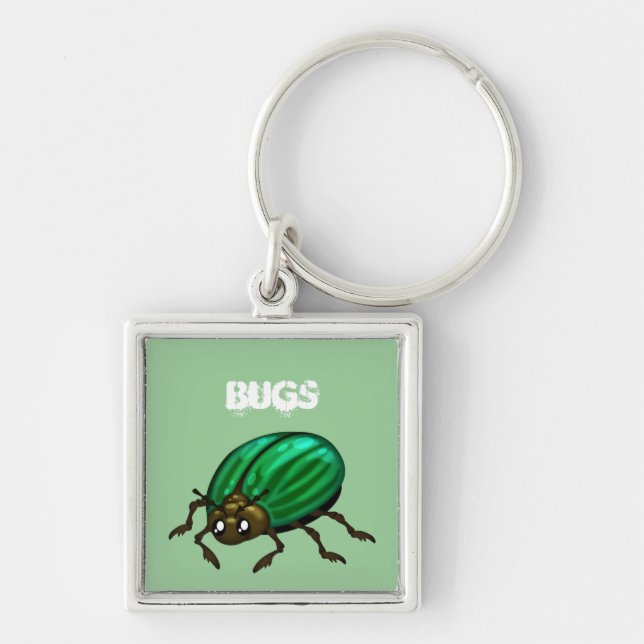 Green Beetle Bug Key Chains (Front)