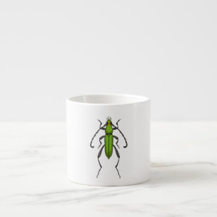 Green beetle espresso cup