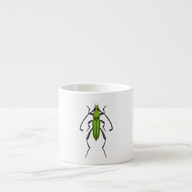 Green beetle espresso cup (Front)