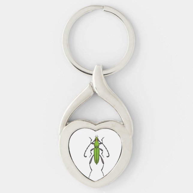 Green beetle key ring (Front)