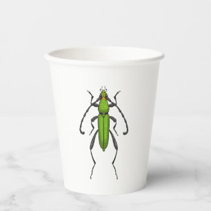 Green beetle paper cups