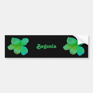 Green Begonia Customisable Bumper Sticker