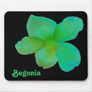 Green Begonia Customisable Mousepad
