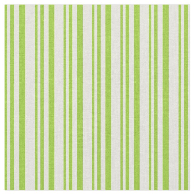 Green & Beige Coloured Striped Pattern Fabric (Close Up)