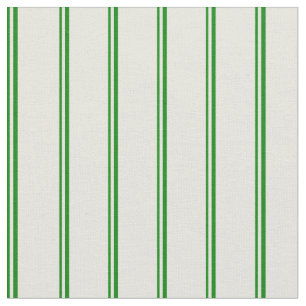 Green & Beige Stripes Pattern Fabric