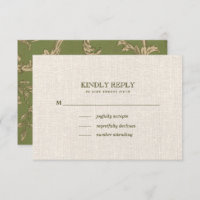 Green Beige Vintage Pattern Wedding