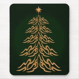 Green Bell Christmas Tree Mouse Pad