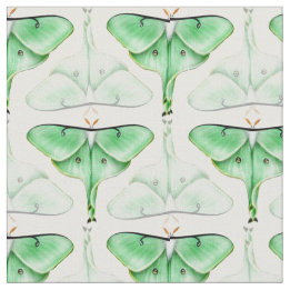 Green Bella Luna Moth Fabric