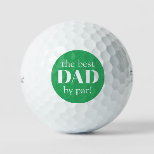 Green Best Dad By Par Father's Day Golf Balls