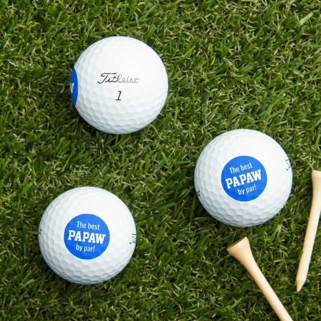 Green Best Grandpa By Par Father's Day Golf Balls (Insitu Grass)