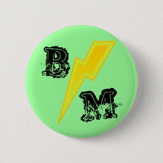 Green Best Man LIghtning Bolt Pin