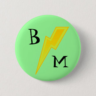 Green Best Man Lightning Bolt Pin