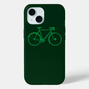green bicycle iPhone 15 case