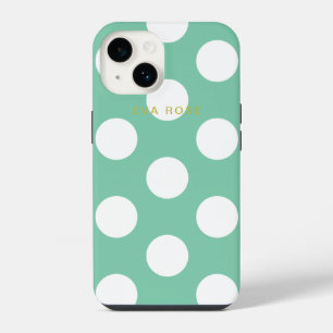 Green Big Polka Dots iPhone 7+ Case