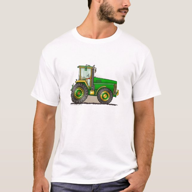 Green Big Tractor Apparel T-Shirt (Front)
