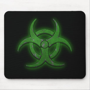 Green Biohazard Mouse Pad