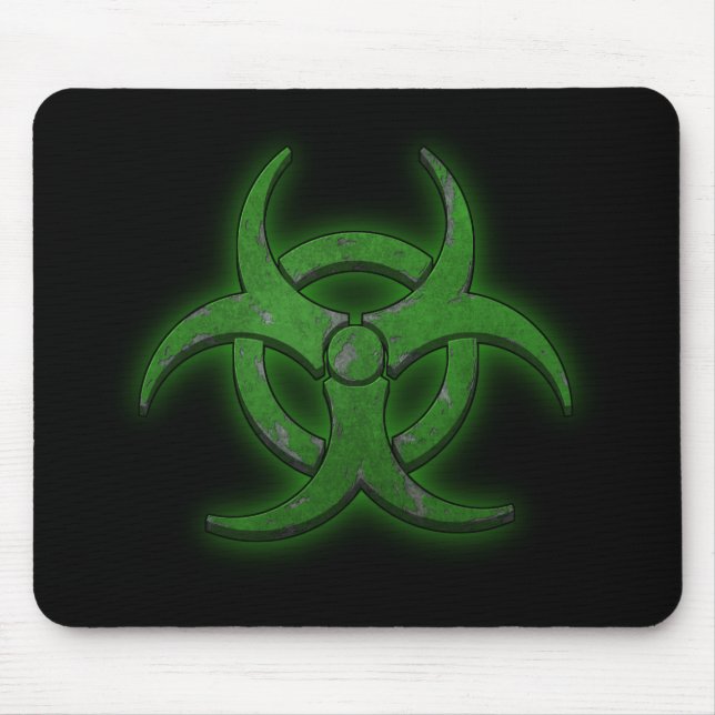 Green Biohazard Mouse Pad (Front)