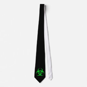Green Biohazard Symbol Tie