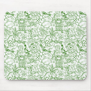 Green Biology Pattern Mouse Pad