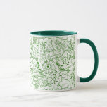 Green Biology Pattern Mug<br><div class="desc">This design features a pattern of various images related to biology and medical field.</div>