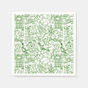 Green Biology Pattern Napkin