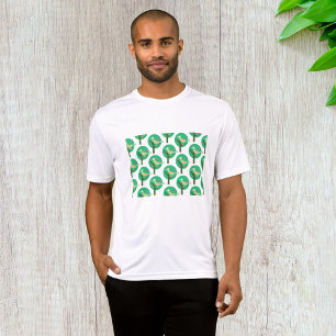 Green Bird and Tree Pattern Nature Inspired  T-Shirt