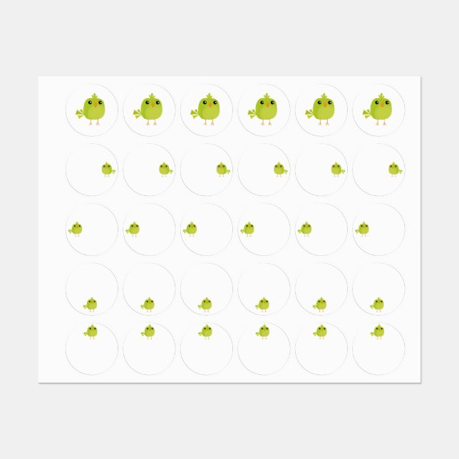 Green Bird Cartoon   (Sheet)