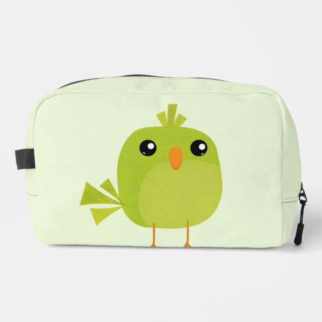 Green Bird Cartoon   Dopp Kit (Front)
