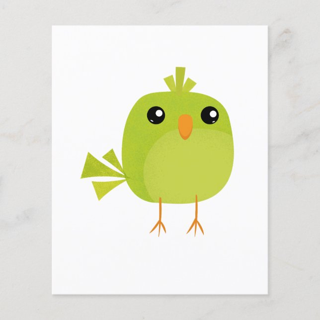 Green Bird Cartoon   Flyer (Front)