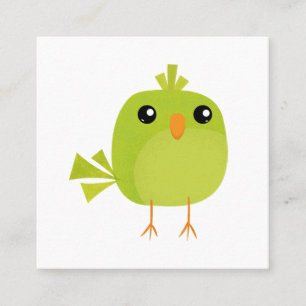 Green Bird Cartoon Loyalty Card