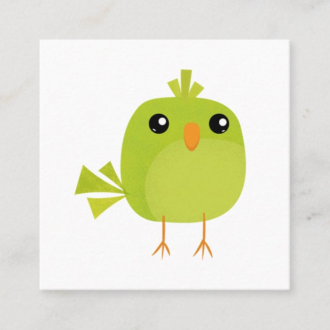 Green Bird Cartoon   Loyalty Card (Front)