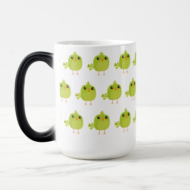 Green Bird Cartoon   Magic Mug (Left)