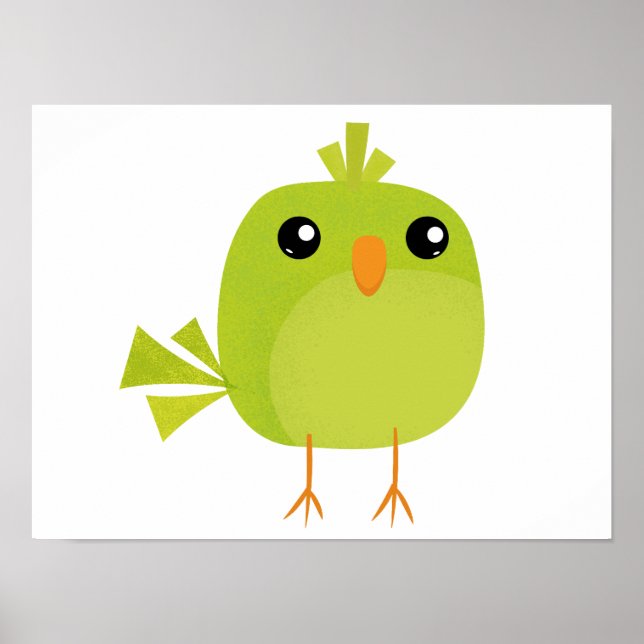 Green Bird Cartoon   Poster (Front)
