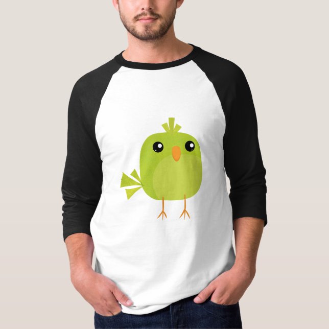 Green Bird Cartoon   T-Shirt (Front)