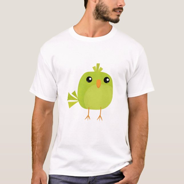 Green Bird Cartoon   T-Shirt (Front)