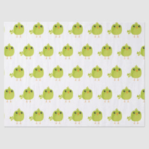 Green Bird Cartoon Tissue Paper