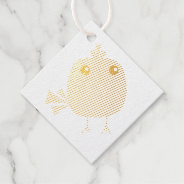 Green Bird   Favour Tags (Front)