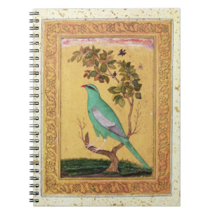 Green Bird, Mughal (gouache on paper) Spiral Notebook