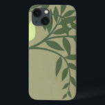 Green Bird Perched on Green Branch iPhone 13 Case<br><div class="desc">Like the colour green? Then this is the perfect art print for you! This beautiful painting of a yellow-green bird on a dark green branch would fit perfectly to any Zazzle product. The image by Norman Wyatt is composed of three shades of green. Get yours today!</div>