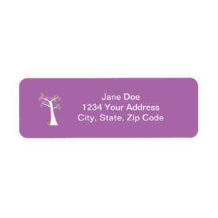 Green Birds in a Tree Personalise Return Address
