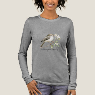 Green Birds White Flowers Tree Follow Your Dreams Tri-Blend Shirt