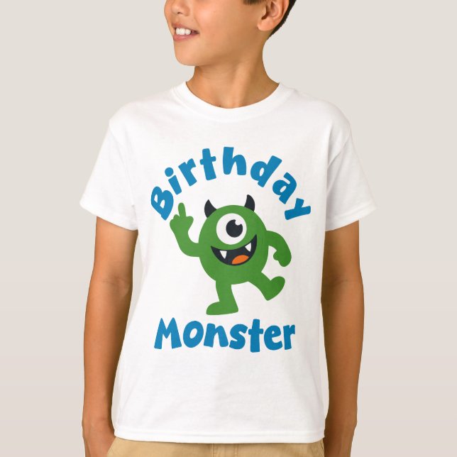 Green Birthday Monster T-Shirt (Front)