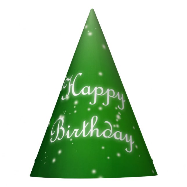 Green Birthday Party Hat (Front)