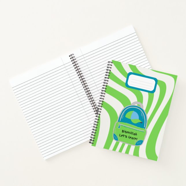 Green "Bismillah Let’s Learn!" Notebook (Inside)
