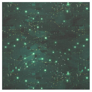 Green & Black Abstract Fabric