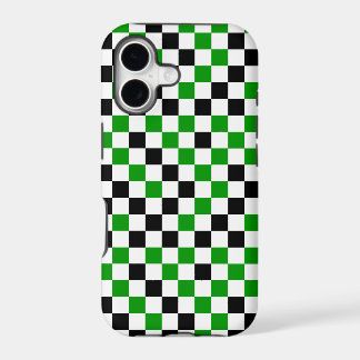 Green Black and White Chequered