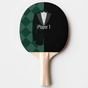 Green & black bachelor party beer pong paddle
