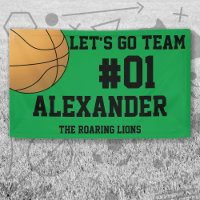 Green Black Basketball Team Spirit