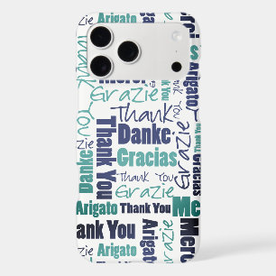 Green Black Blue Thank You Typography Word Collage