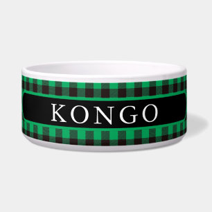 Green & Black Buffalo Dog Name Rustic